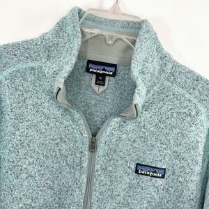 Patagonia Better Sweater Jacket Women's XL Full Zip Fleece Green Blue EUC